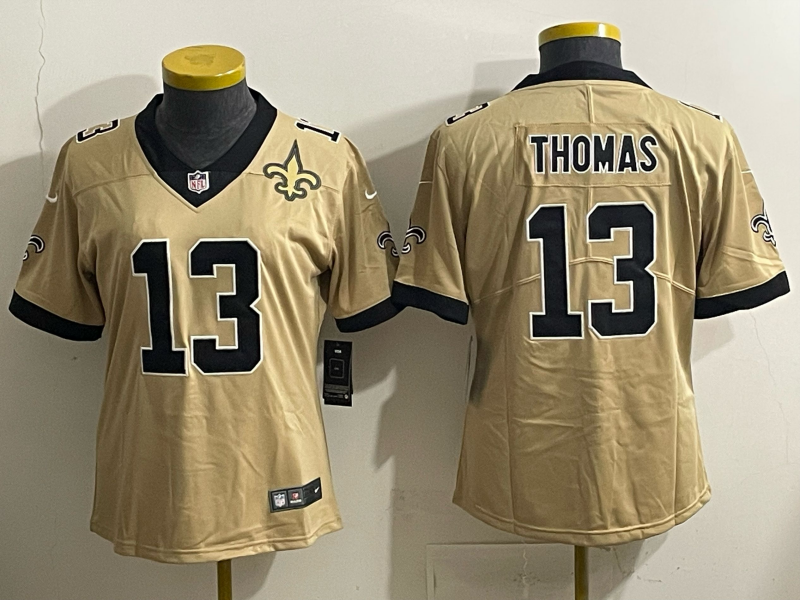 Youth 2025 New Orleans Saints #13 Thomas golden Limited NFL Jersey style 03->youth nfl jersey->Youth Jersey
